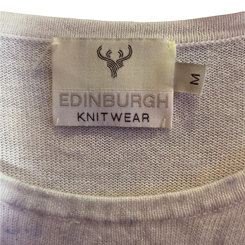 Edinburgh Knitwear Women’s Lagenlook Linen Cotton Lilac Sweater sz M - Picture 2 of 8